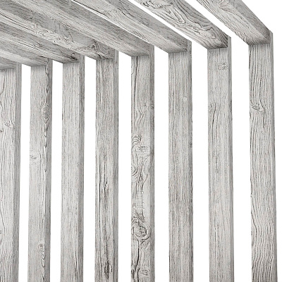 Декоративная рейка 60мм на 37мм под дерево Светлая Береза двусторонний SteelArt на стенах и потолке в сборе