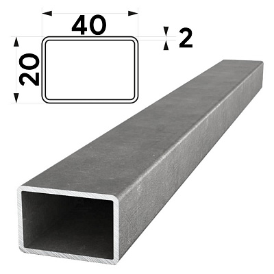 Труба профильная 40х20х2мм длина 6 метров