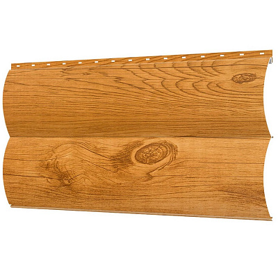 Сайдинг металлический Блок-Хаус под бревно Золотое Дерево 3D Printech Корея фото Центр Металлокровли