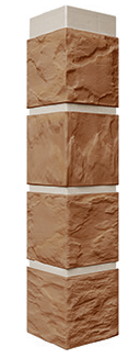 Угол наружный Камень  Терракотовый 470*115 фото Центр Металлокровли