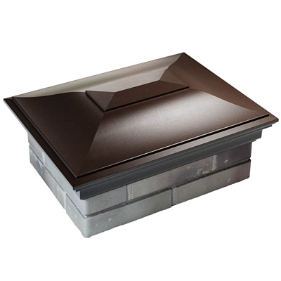 Колпак ZKING МОНБЛАН 520х385мм Коричневый на столб 2х1.5 кирпича