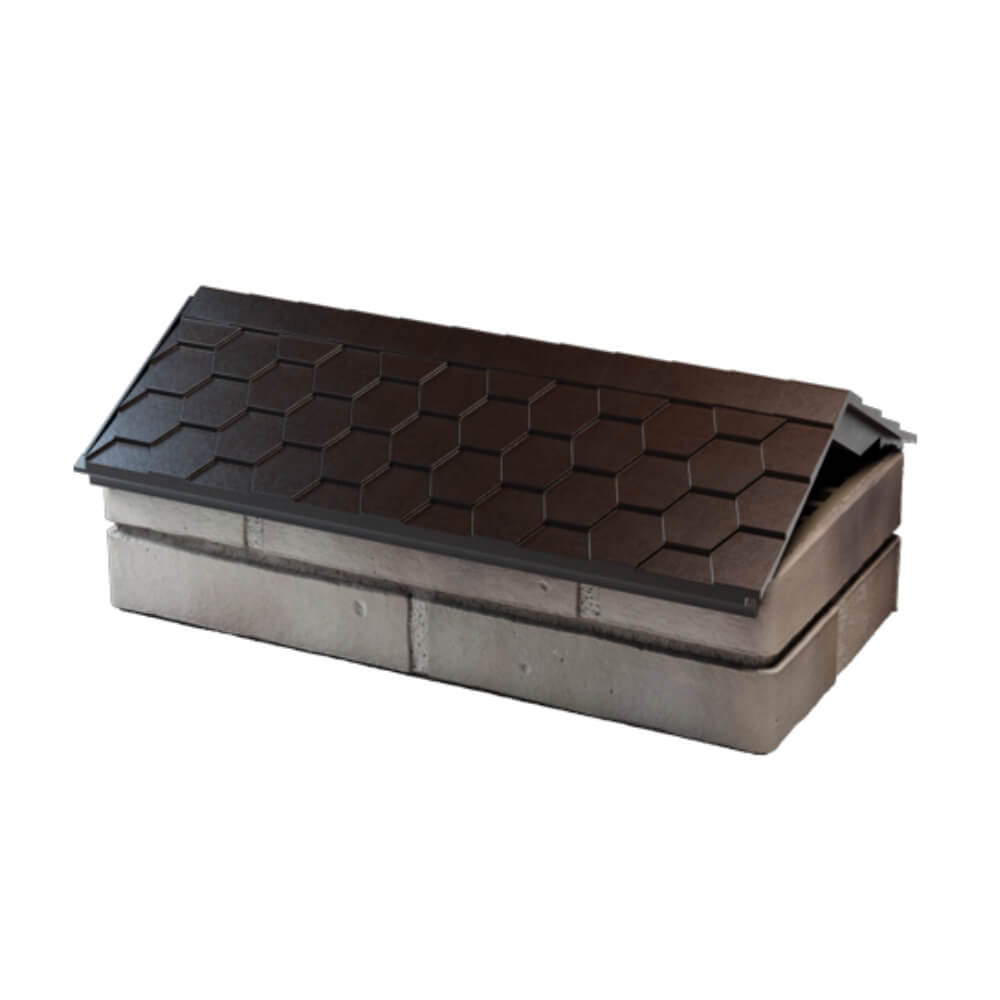 Парапет ZKING EVEREST Коричневый 300х510х110мм с посадкой на 1 кирпич (200,225,250мм) фото 2