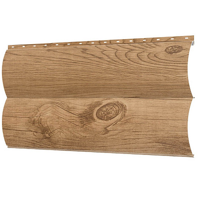 Сайдинг металлический Блок-Хаус под бревно Светлое дерево 3D Printech Корея фото Центр Металлокровли