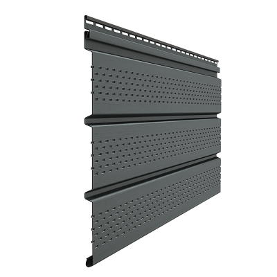 Софит Т4 (3,05) перфорацией Графит Дёке (3х досок) (16 шт./уп.) фото Центр Металлокровли