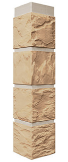 Угол наружный Камень  Бежевый 470*115 фото Центр Металлокровли