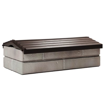 Парапет Zking Бона ХайТек 290х510х60мм Коричневый с посадкой на 1 кирпич (200/225/255мм) фото Центр Металлокровли