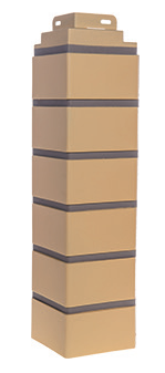 Угол наружный Облицовочный кирпич Желтый 485*119 фото Центр Металлокровли