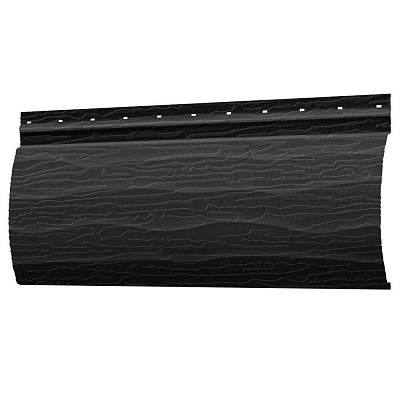 Сайдинг металлический (металлосайдинг) царьсайдинг Бревно Рубленое 4Д Черный БАРХАТ для фасада