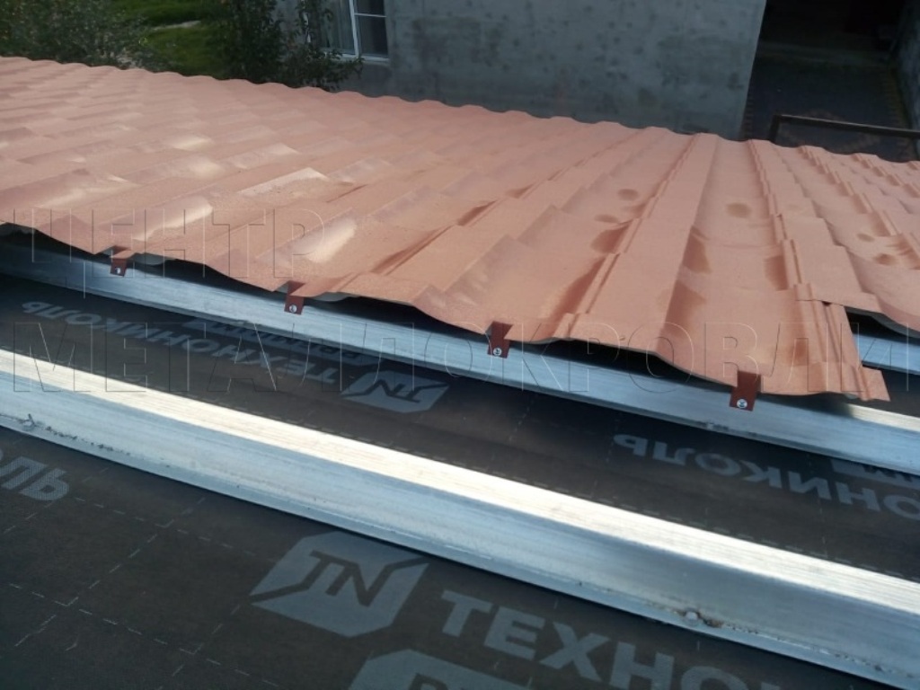 Металлочерепица Геркулес 8004 терракотовый Стальной Бархат от Центра Металлокровли в Казани
