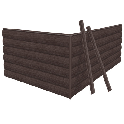 Фото сайдинга металлического (металлосайдинга) царьсайдинга Бревно Рубленое 4Д Шоколад БАРХАТ для фасада дома