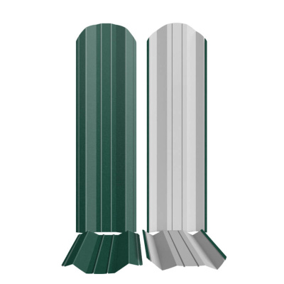 Штакетник металлический ЭКО М-образный 95мм RAL6005 Зеленый Мох Стальной Бархат фото профиля