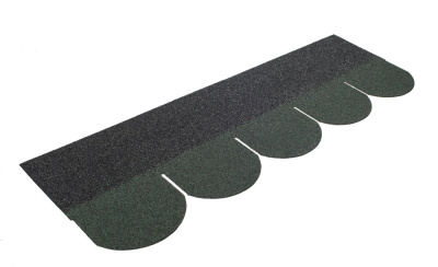 Гибкая черепица Shinglas Классик Хвойный зеленый фото гонта 2