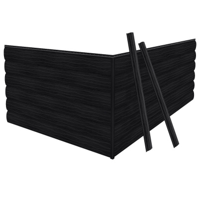 Фото сайдинга металлического (металлосайдинга) царьсайдинга Бревно Рубленое 4Д Черный БАРХАТ для фасада дома